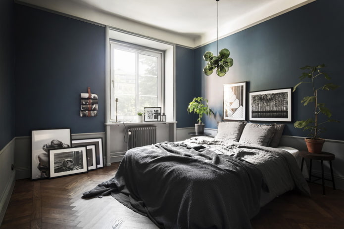 dark walls in the bedroom
