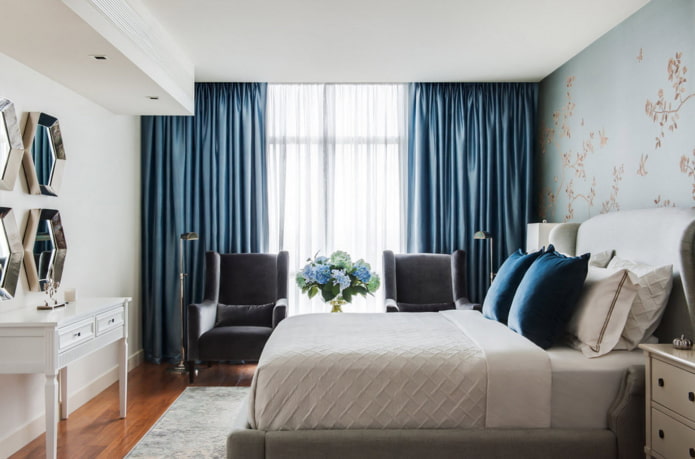 armchairs in the bedroom