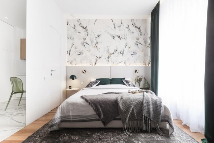 bedroom in scandi style