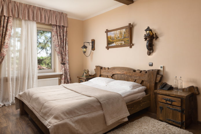 bedroom furniture in rustic country style