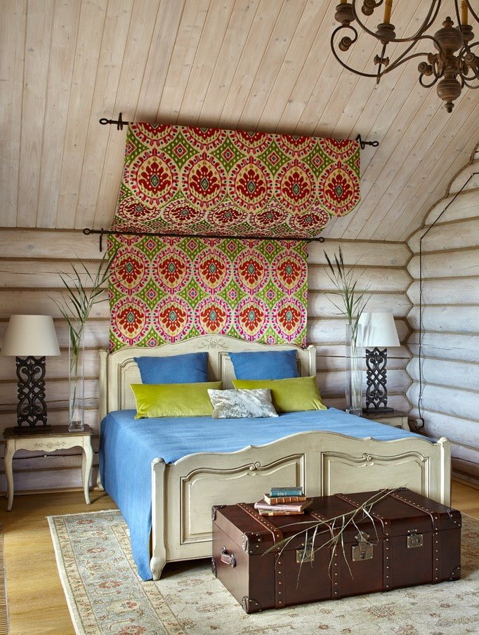 bedroom interior design in a country style