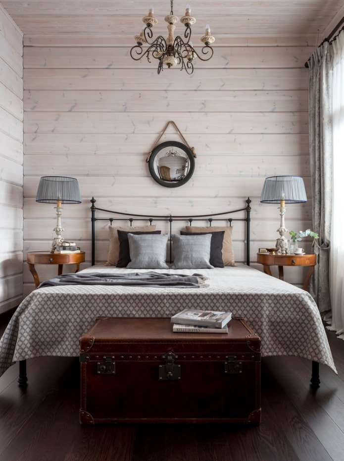 bedroom interior design in a country style