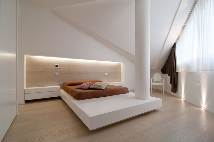 bedroom interior design in hi-tech style