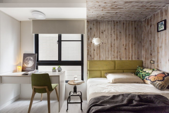 furniture in the interior of the bedroom in industrial style