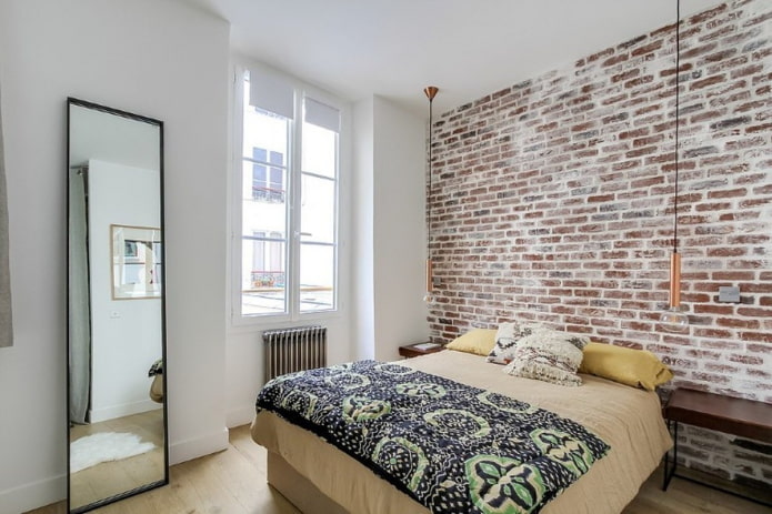 small bedroom design in industrial style
