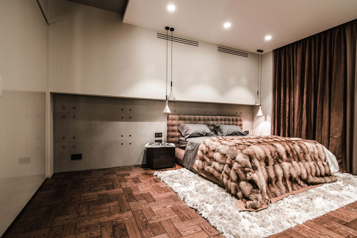 bedroom in the style of eco-minimalism