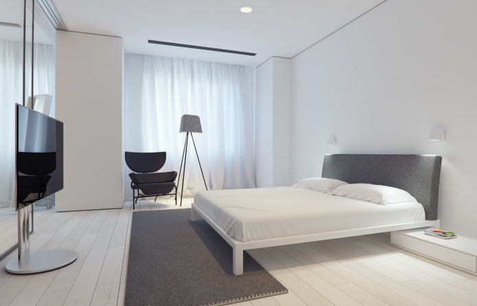 bedroom interior in minimalist style