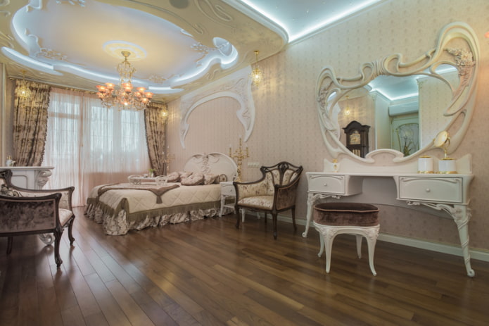 Bedroom in sand tones
