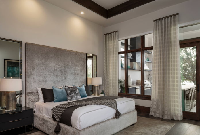 Bedroom in gray tones