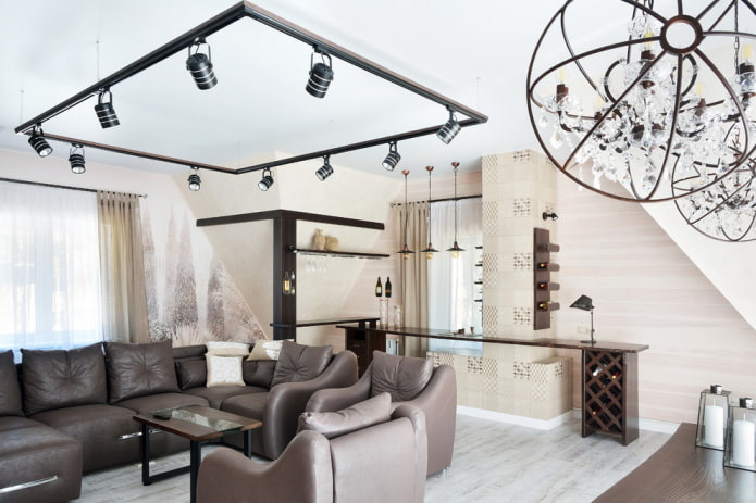 spots on a rod in room design