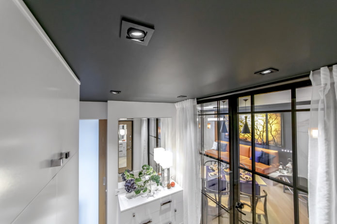 Built-in spotlights in interior design