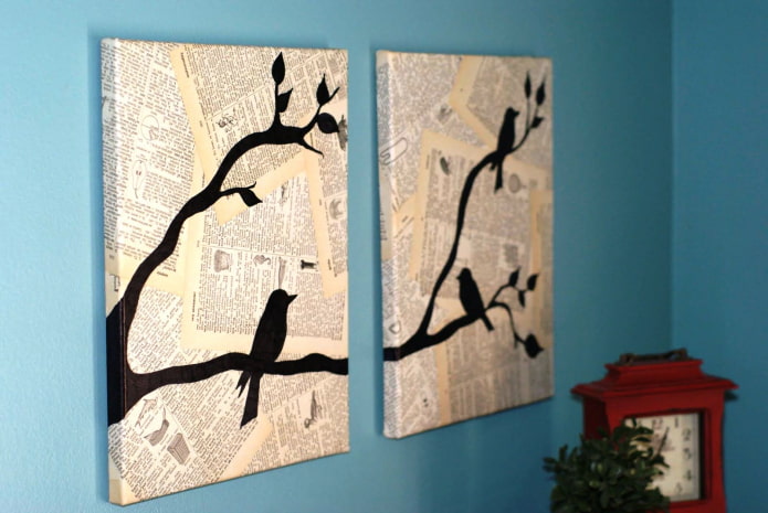 newspaper panel birds