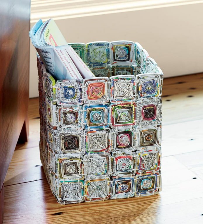 press basket from magazine tubes