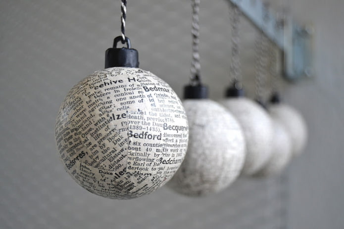 Newspaper Christmas balls