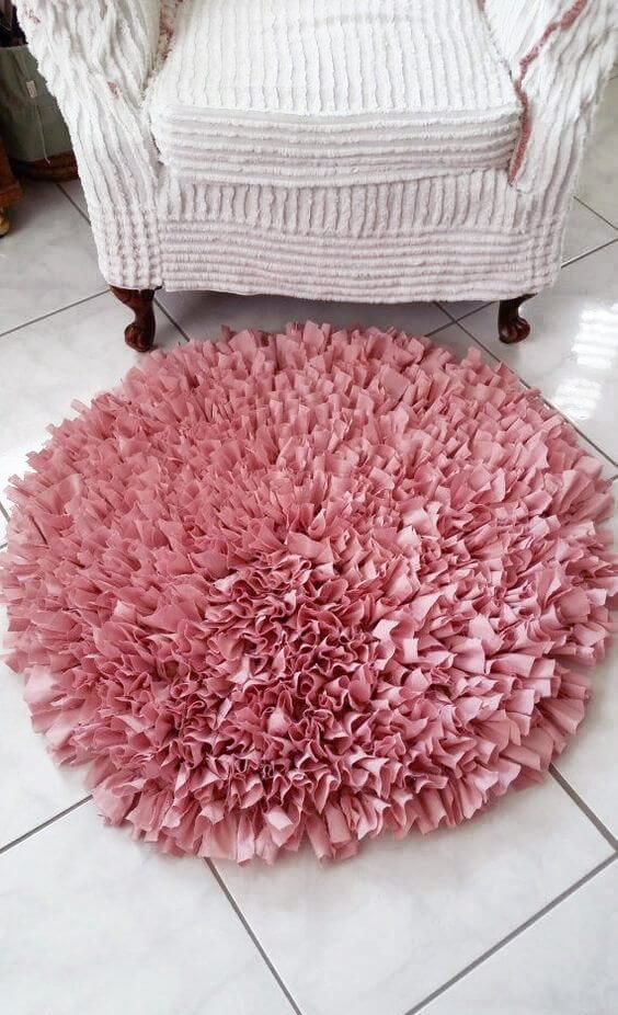 Rug from old pillowcases