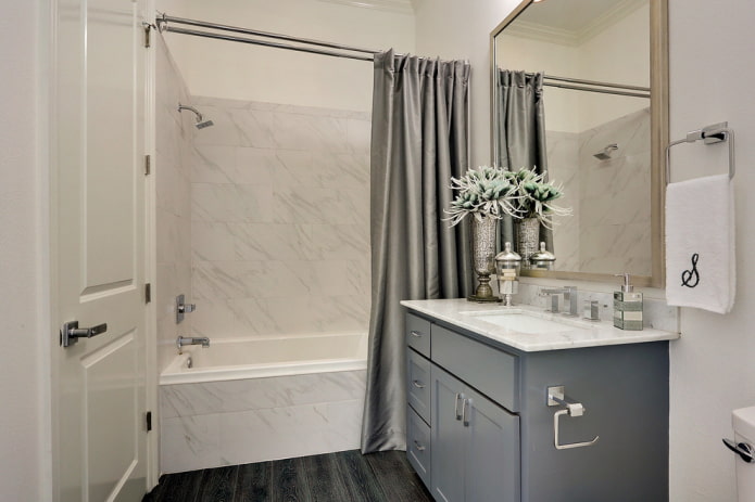 Opaque shower curtain