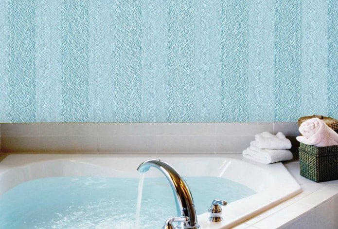 blue glass fiber wallpaper