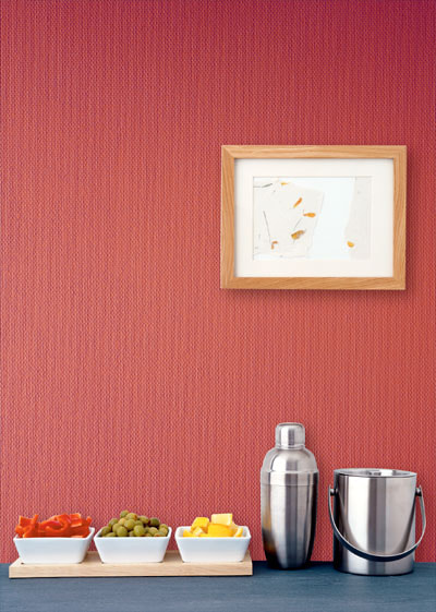 red glass wallpaper matting