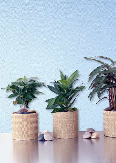 herringbone glass wallpaper