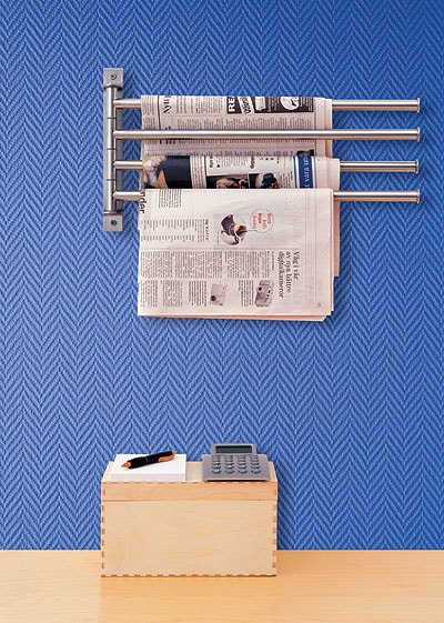 blue herringbone glass wallpaper
