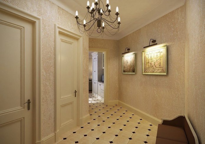 durable wallpaper in the hallway