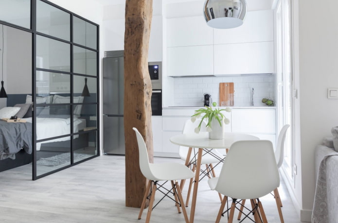 zoning a bedroom in a studio