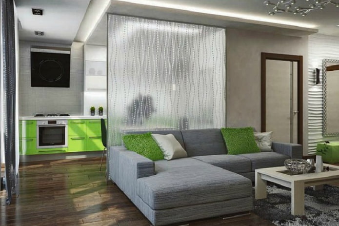 ribbed glass partition
