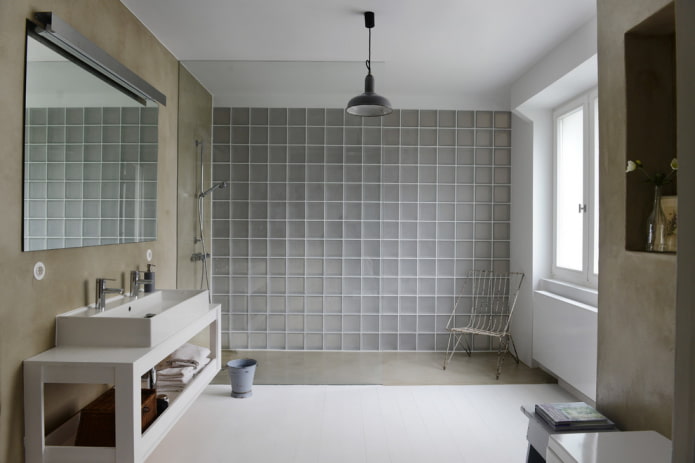 gray glass tile