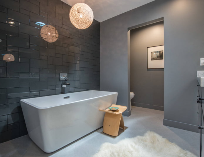 dark gray glass tile