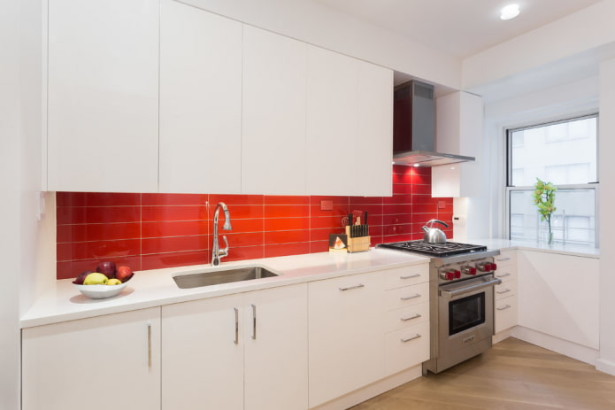 Bright apron in the kitchen