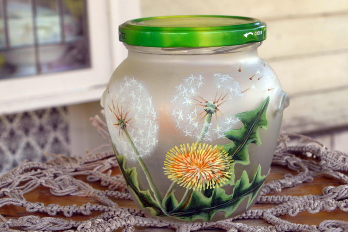 composition on a jar