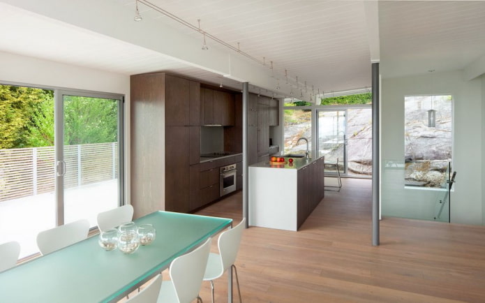 Table with frosted glass