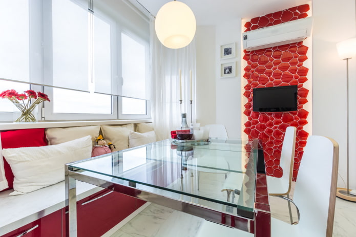 glass table with metal legs