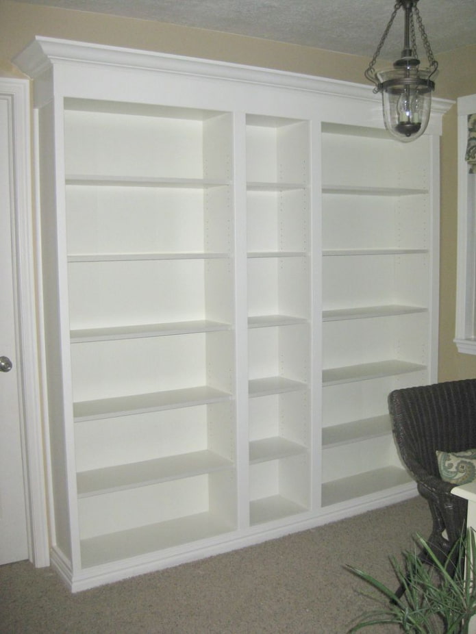 built-in wardrobe from a shelving unit