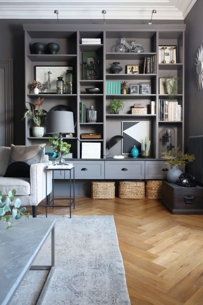 black bookcase
