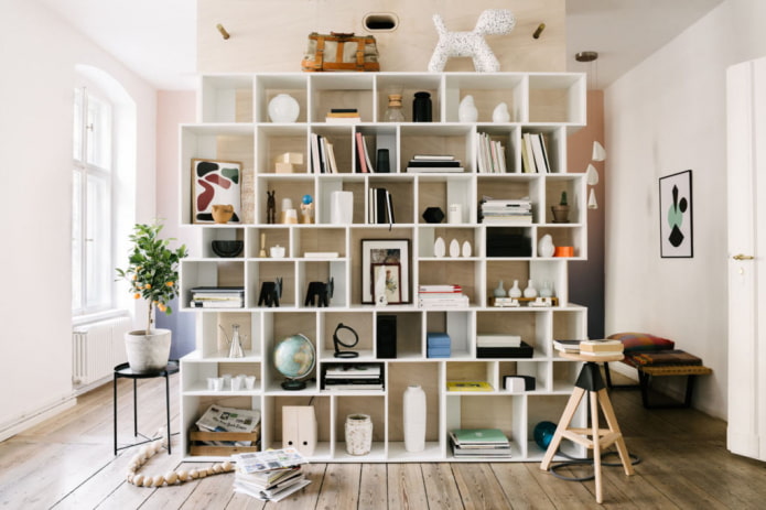 shelf for decorative elements in the interior