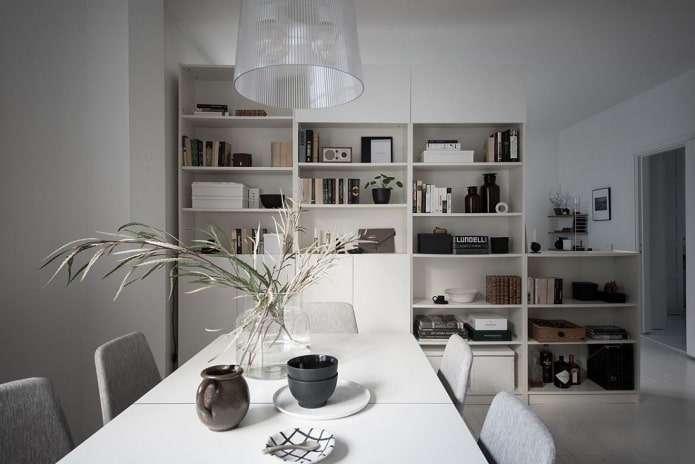 rack structure in the interior in the style of minimalism