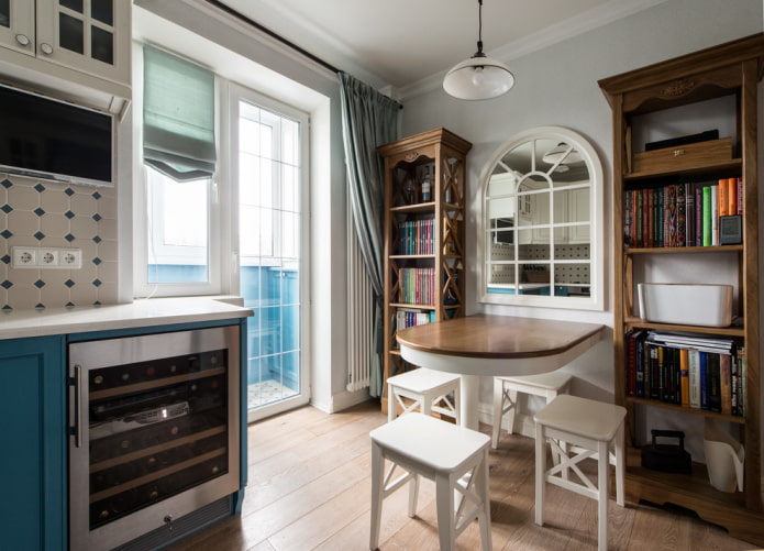 Shelves in the kitchen