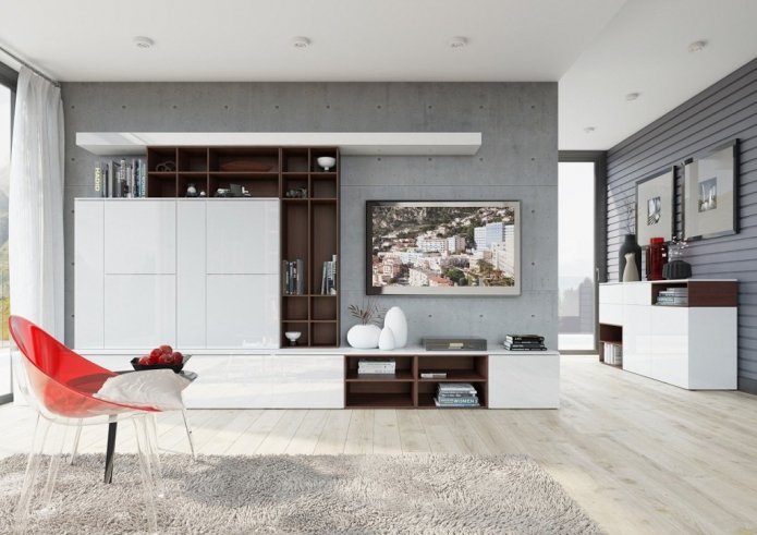 wall in the living room