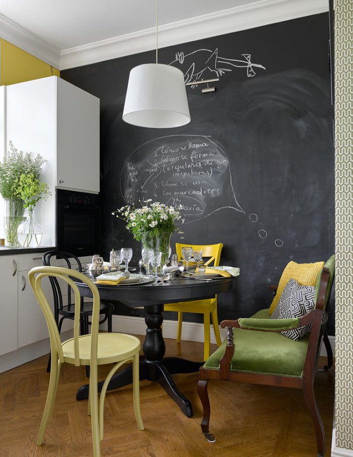 kitchen chalkboard wall