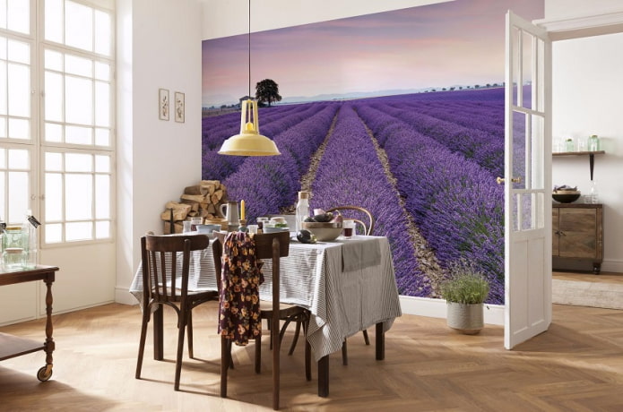 3D wallpaper in the kitchen