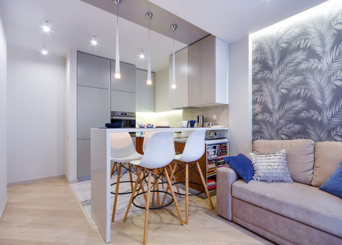 accent wall in the kitchen