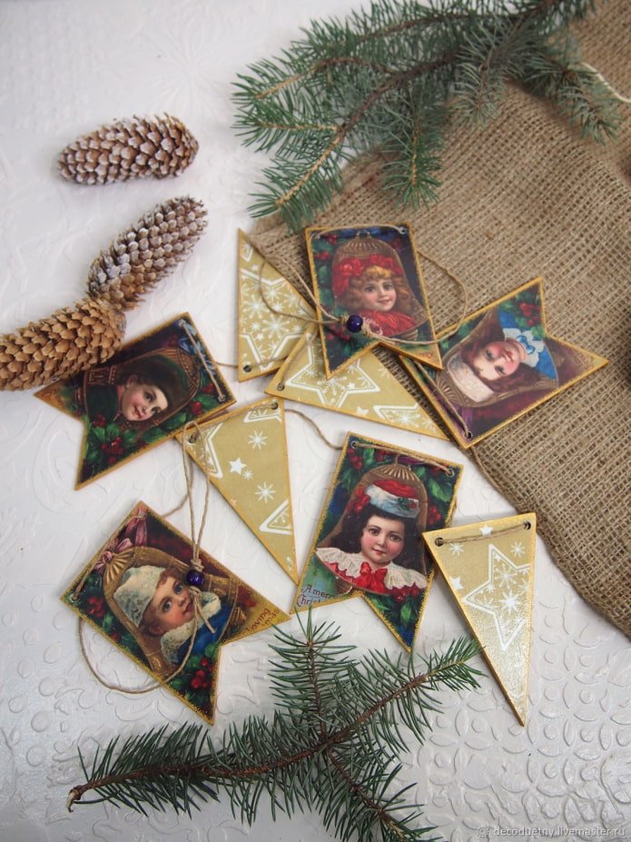 vintage garland of flags