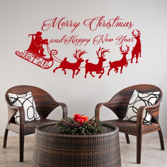 New Year's wall sticker