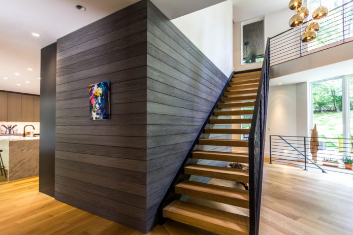 accent wall made of planken