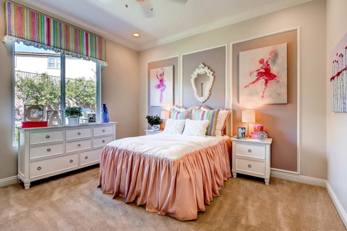 painted walls in the interior of the child's room