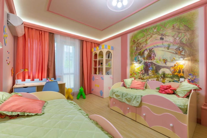 panel on the wall in the interior of the children's room