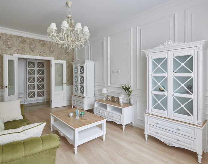 classic moldings on the wall
