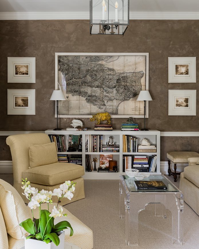 plaster in the living room