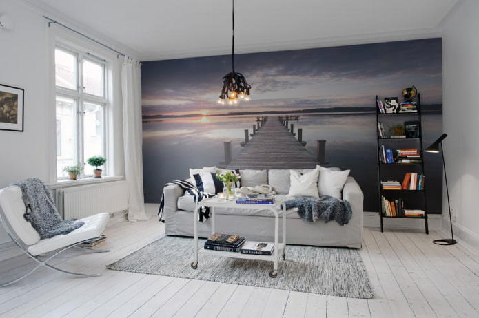photo wallpaper that expands the space